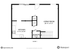 First floor plan of a 2 bedroom, 1.5 bath townhome at Shadowbrook Townhomes in Memphis, TN