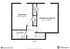 Second floor plan of a 2 bedroom, 1.5 bath townhome at Shadowbrook Townhomes in Memphis, TN
