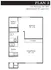 1 Bed 1 Bath Plan 3