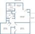 2-bed, 1-bath