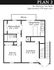 Plan 2 - 2 bed, 1 bath
