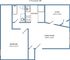 1-bed, 1-bath with study