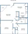 2-bed, 1-bath