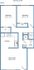 Plan F - 2-bed, 1-bath