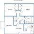 2-bed, 1-bath with balcony