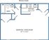 Plan 1 - studio, 1 bath