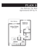 Plan 3, 1-bedroom, 1-bathroom