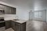 Brand new apartment kitchen and living area