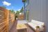 Enclosed private patio area