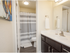 Shower and toilet area separates from the vanity in this well thought out floor plan.