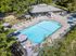 Aerial view of large swimming pool.