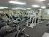 gym with treadmill, weight machines, elliptical