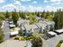 Aerial view of building and parking lot