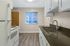 Kitchen sink with gooseneck faucet.