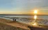 Shoreline at sunset.