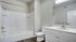 Bathroom with sink, toilet, and shower