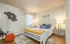 Bedroom with bed and nightstand