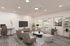 Living area with seating and large windows