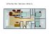 Three bedroom, one bath floorplan