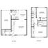 Two Bedroom Two and One Half Bath Floor Plan Image