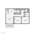 2 bedroom, 1 bath floor plan