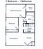 The Trees- 2 Bedroom 1 Bathroom Floor Plan