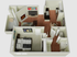 one bedroom one bathroom doll house floorplan