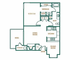 one bedroom one bathroom doll house floorplan