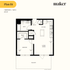 1 bedroom Plan B1