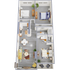 Three bedroom floor plan image