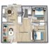 Two bedroom floorplan image.
