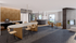Modern open-concept living space showcasing a sleek kitchen, stylish seating area, and elegant decor with natural light pouring through large windows.