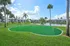 putting green and lake