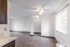 Interior photo of the dining and living area with ceiling fan at Mountain View apartments in Oregon City; 1 bed, 1 bath unit