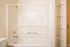 Bathroom with tub and ample storage in 1 bed, 1 bath at Meadow Crest apartments in Vancouver, Washington