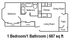 One Bedroom Floorplan