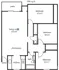 Three-bedroom floor plan at Mountain View apartments in Oregon City, OR