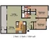 2D floor plan showcasing a spacious 2 bedroom, 2 bath layout with a generous living area, cozy dining space, and well-designed kitchen, totaling 1064 sqft.