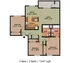 Modern 3-bedroom floor plan with spacious living and dining areas, efficient kitchen layout, and dual bathrooms for convenience.
