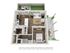 Modern 3D floor plan showcasing 1 cozy bedroom, elegant living area, stylish kitchen with island, and inviting outdoor patio.