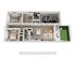Modern apartment floor plan featuring 2 bedrooms, stylish living area, contemporary kitchen, and a private garage with adjacent garden space.