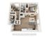 The 818 - One-Bedroom Floorplan