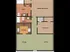 Floor plan of a house with two bedrooms, two baths, a kitchen, dining, and living area. Rooms are labeled and color-coded with beige and green shades.