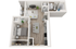 Plan A9 | 1 bedroom, 1 bathroom