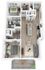 Plan J | 2 bed, 1 bath