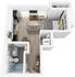 Plan L | studio, 1 bathroom