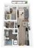 Plan F | 1 bedroom, 1 bathroom
