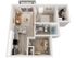 Plan B1 | 1 bedroom + den, 1 bathroom