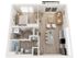 Plan A2 | 1 bedroom, 1 bathroom