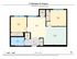 Contemporary floor plan for 47 Wellington St, Kingston featuring 2 bedrooms, a stylish living area, modern kitchen, and bathroom with laundry room, totaling 613 sq ft interior area.